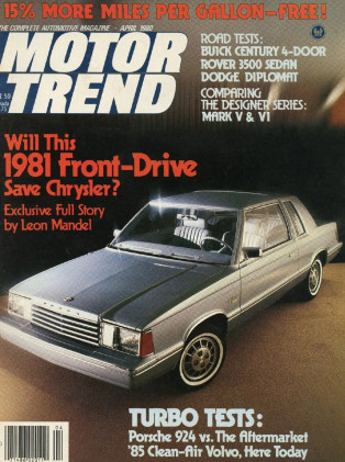 MOTOR TREND 1980 APR - PORSCHE 924 TURBO, MODEL-T